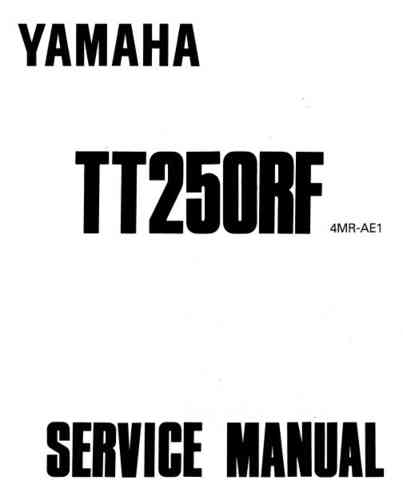 Service / workshop manual for metal-tanked TTR250s