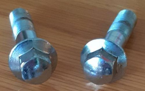 Front brake caliper mounting bolts - a pair of chromed  bolts - used