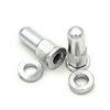 Rim Lock nut and washer set - silver