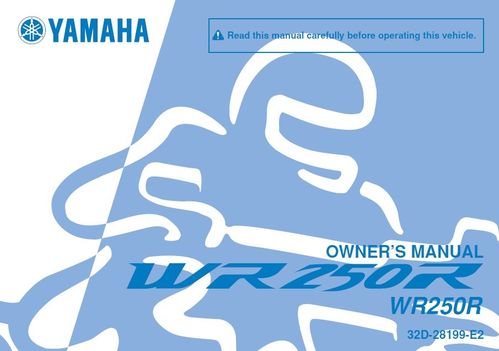 Owner's manual for WR250R - download only