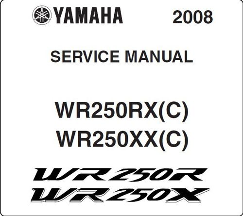 Service / workshop manual for WR250R and WR250X - download only