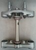 Fork yokes, triple tree, triple clamp with handlebar clamps - used