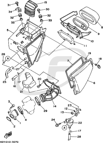 Airbox Drain pipe spring clip - Genuine Yamaha part